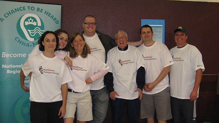 CHHA-NCR Branch volunteers standing together at a Walk2Hear event