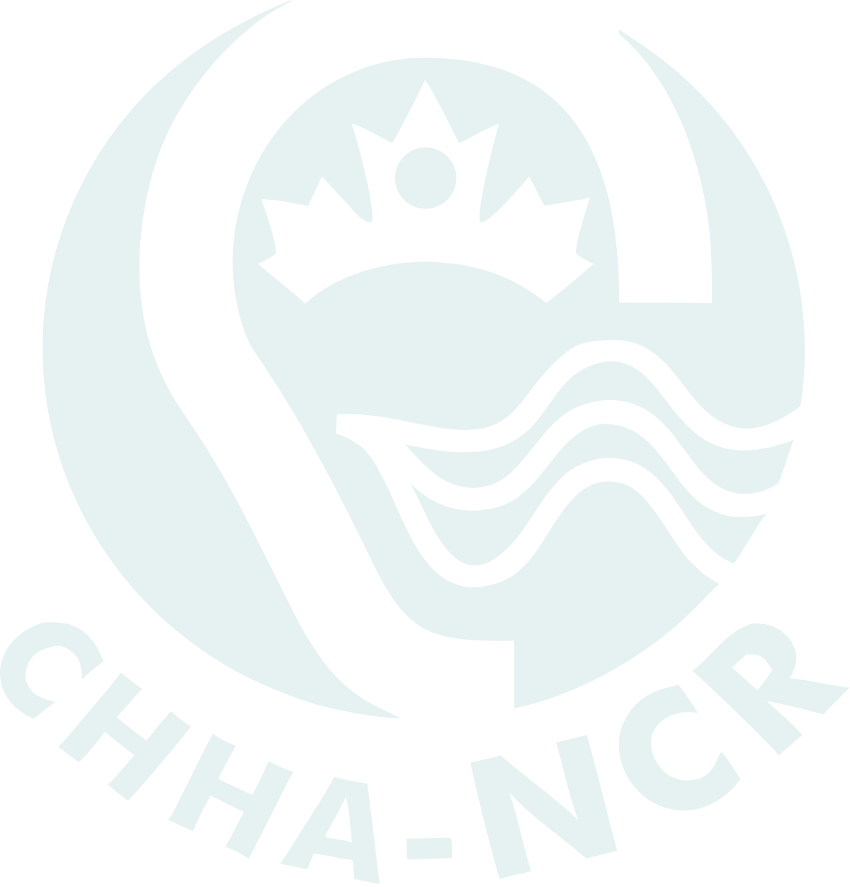 CHHA-NCR Branch logo, teal, used as a faded background watermark